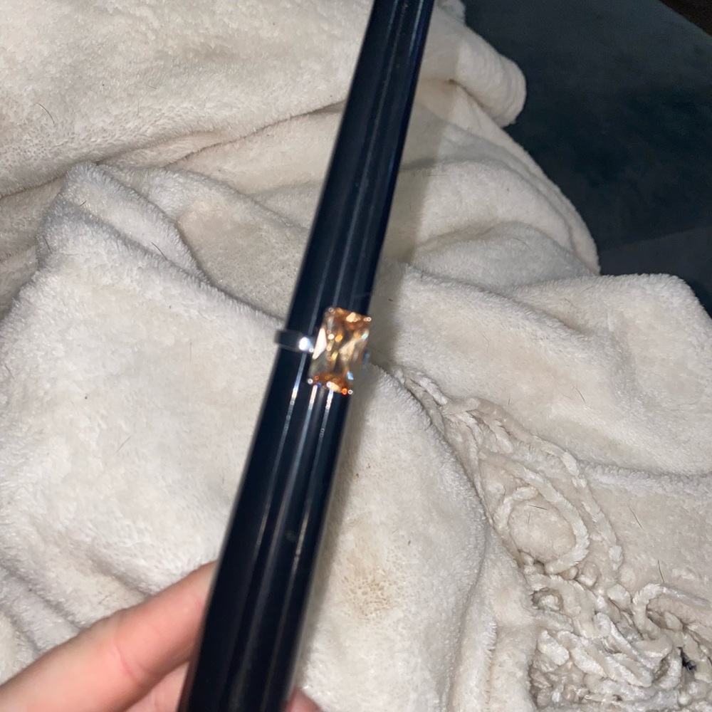 Vintage Citrine 925 Statement Ring - image 2